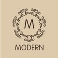 Luxury,simple and elegant monochrome monogram