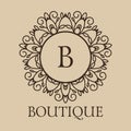 Luxury,simple and elegant monochrome monogram