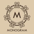 Luxury,simple and elegant monochrome monogram