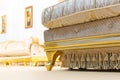 Luxury sofa in beige fashion interior Royalty Free Stock Photo
