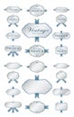 Luxury soft blue labels and blank labels template