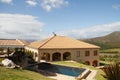 Luxury Spanish style villa with pool Royalty Free Stock Photo