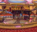Luxury sparkling interior with Grand piano and floor with rhinestones on cruise liner MSC Meraviglia, 8 October 2018