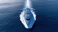 Luxury speed boat motion in tropical sea