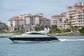 Luxury speedboat racing in miami beach