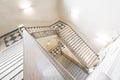 Luxury staircase made of marble in an antique Italian palace Royalty Free Stock Photo