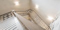 Luxury staircase made of marble in an antique Italian palace