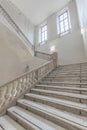 Luxury staircase made of marble in an antique Italian palace