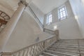 Luxury staircase made of marble in an antique Italian palace