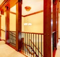 Luxury staircase with wood columns