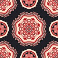 Luxury star Damask seamless tiled motif vector pattern Royalty Free Stock Photo