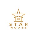 Luxury star house logo design