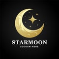 Luxury Star and Moon Logo Design Template