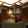Luxury Stateroom On A Old Luxury Ship Royalty Free Stock Photo