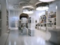 Luxury store interior design art deco style with hints of Contemporary.