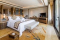 Luxury suite 5 star bedroom Royalty Free Stock Photo