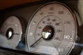 Luxury Sports Car Interior Dashboard Speedometer Close Up