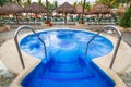 Luxury swimming pool scenery in Mexico