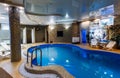 Luxury swimming pools in a modern hotel