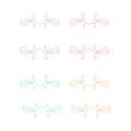 Luxury Swirl Colorful Wedding Ornamental Labels Set