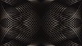 Luxury symmetrical gold curved line pattern on a black background