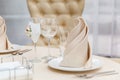 Luxury table setting for dining Royalty Free Stock Photo