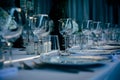 Luxury Table setting for party, Christmas, holidays and weddings Royalty Free Stock Photo