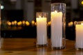 Luxury Table settings with beutiful glass and candels