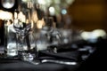 Luxury Table setting for weddings and social events. Royalty Free Stock Photo