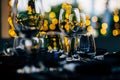 Luxury Table setting for weddings and social events. Royalty Free Stock Photo