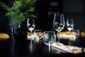 Luxury table settings for fine dining Royalty Free Stock Photo