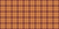 Luxury textile texture pattern, customize vector plaid check. Multicultural seamless fabric tartan background in orange and red