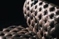 Luxury texture of leather furniture on Dark Background