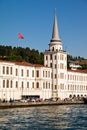 Luxury and traditional mansion red by the sea in the Bosphorus, Kuleli Turkey Istanbul June 22 2019