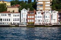 Luxury and traditional mansion white by the sea in the Bosphorus, Turkey Istanbul June 22 2019