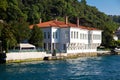 Luxury and traditional mansion white by the sea in the Bosphorus, Turkey Istanbul June 22 2019