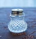 Luxury transparent saltshaker Royalty Free Stock Photo