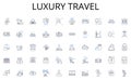 Luxury travel line icons collection. Bargain, Auction, Marketplace, Secondhand, Swap, Resale, Thrift vector and linear