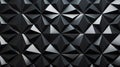 Luxury triangle abstract black semi-gloss metal background. dark 3d geometric,Generative AI