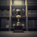 Luxury Trophy At Library University. Generative AI