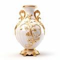 Exquisite Luxury Vase With Delicate Floral Design Isolated Royalty Free Stock Photo
