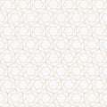 Luxury vector abstract geometric seamless pattern. Gold and white linear texture Royalty Free Stock Photo