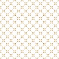 Luxury vector seamless pattern. Gold and white abstract geometric ornament Royalty Free Stock Photo