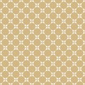 Luxury vector seamless pattern. Gold and white abstract geometric ornament Royalty Free Stock Photo