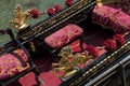 Luxury Venetian Gondola Venice Italy Detail Royalty Free Stock Photo