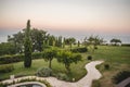 Luxury villa on the coast of Lake Garda in Italy Royalty Free Stock Photo