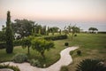 Luxury villa on the coast of Lake Garda in Italy Royalty Free Stock Photo