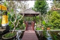 Luxury villa with gazebo and pool outdoor Royalty Free Stock Photo