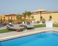 Luxury villa swimming pool Royalty Free Stock Photo