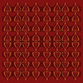 Luxury ornaments, mandalas vint. Red, Gold ornaments